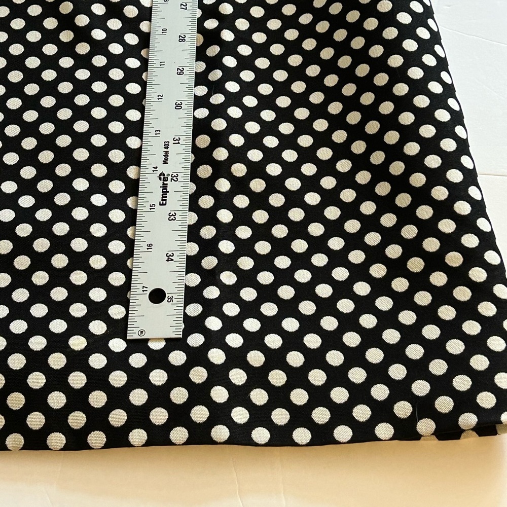 Kasper Black and White Polka Dot Long Blazer Coat - Picture 8 of 8